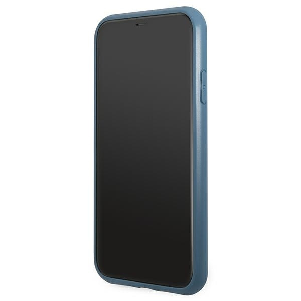 Guess GUHCN61G4GFBL iPhone 11 6,1"niebieski/blue hard case 4G Metal Gold Logo