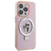 Karl Lagerfeld KLHMP15LHMRSKCP iPhone 15 Pro 6.1" pink/pink hardcase Ring Stand Karl&amp;Choupette MagSafe