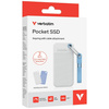 Dysk Zewnętrzny Verbatim Pocket SSD 2TB  USB-C 3.2 gen.2 biały-jasnoniebieski 32321