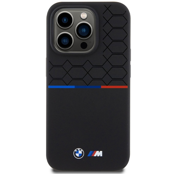 Etui BMW M Silicone Pattern MagSafe na iPhone 15 Pro - czarne