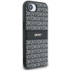 Etui DKNY Repeat Texture Pattern with    Tonal Stripe do iPhone 16e czarny