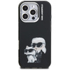Etui Karl Lagerfeld IML Aquarelle Karl & Choupette & Logo do iPhone 16 Pro Max czarny