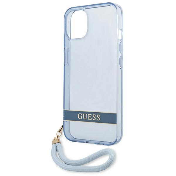 Guess GUHCP13MHTSGSB iPhone 13 / 14 / 156.1" niebieski/blue hardcase Translucent Strap