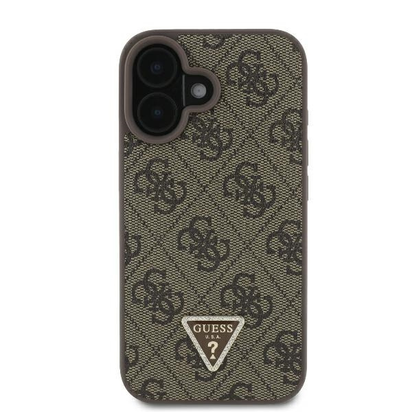 Guess GUHCP16SP4TDPW iPhone 166.1" brązowy/brown hardcase Leather 4G Triangle Strass