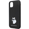 Etui Karl Lagerfeld Silicone Choupette Metal Pin na iPhone 11 / Xr - czarne