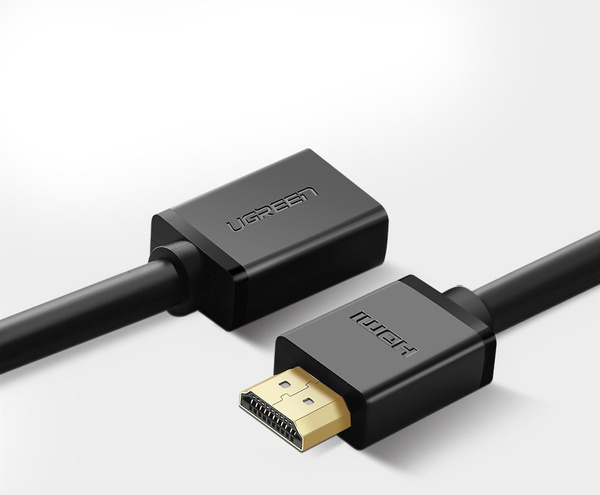 Ugreen kabel przewód przedłużacz HDMI (żeński) - HDMI (męski) 19 pin 1.4v 4K 60Hz 30AWG 2m czarny (10142)