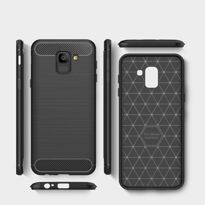 CASE ETUI CARBON LUX NIEBIESKI SAMSUNG GALAXY J6 2018