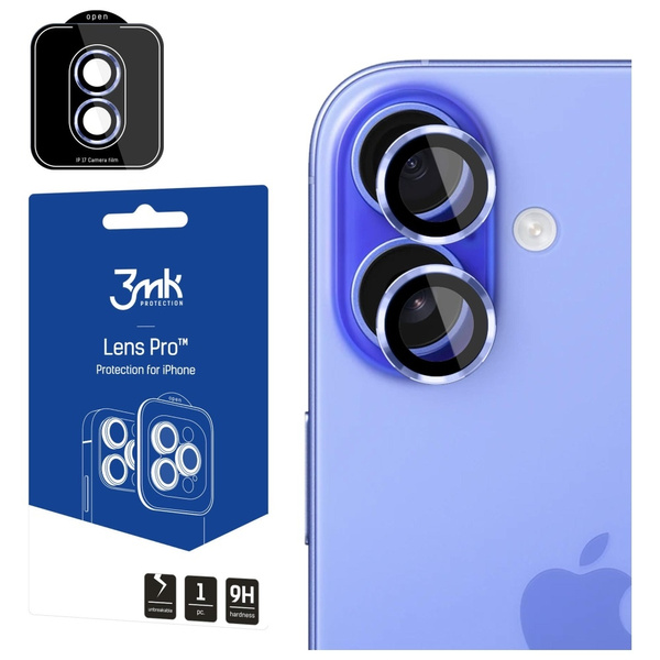 Ochrona na obiektyw aparatu 3MK Lens     Protection Pro do Apple iPhone 17 niebieski