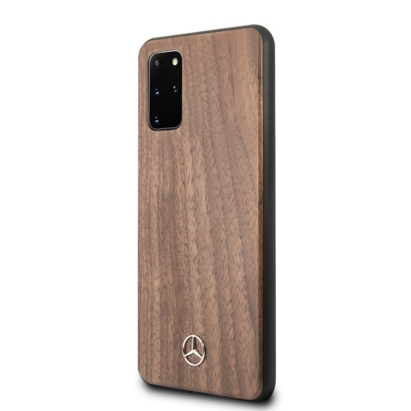 Mercedes MEHCS67VWOLB S20+ G985 hard case brązowy/brown Wood Line Walnut