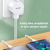 USAMS Ład. siec. 2xUSB T20 2,1A lightning biały/white round Fast Charging  XTXLOGT1804