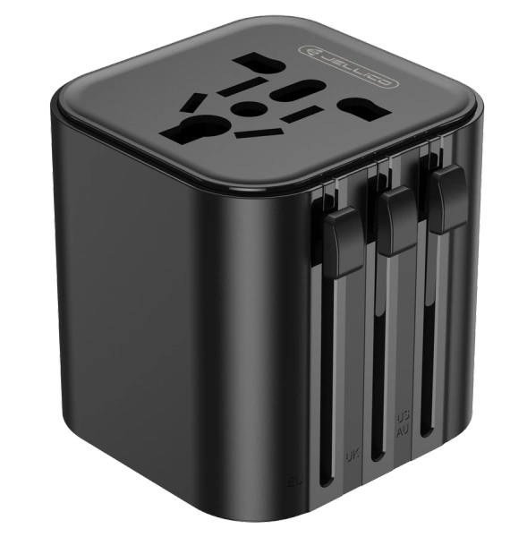 JELLICO uniwersalny adapter podróżny S7 Max 2500W Czarny