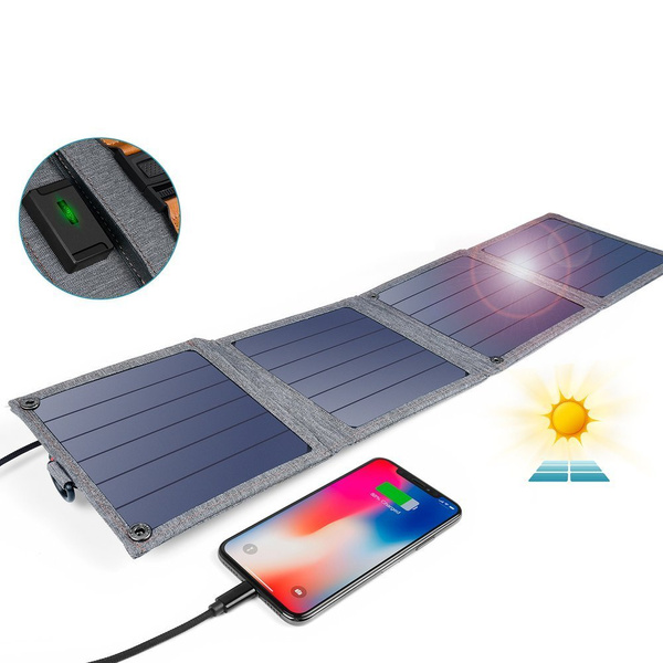 CHOETECH TRAVEL SOLAR SOLAR PV CHARGER 14W WITH USB 5V / 2.4A SOLAR PANEL GRAY (SC004)