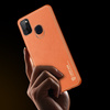 Dux Ducis Yolo elegant case made of soft TPU and PU leather for Samsung Galaxy M30s orange