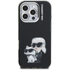 Etui Karl Lagerfeld IML Aquarelle Karl & Choupette & Logo do iPhone 16 Pro czarny