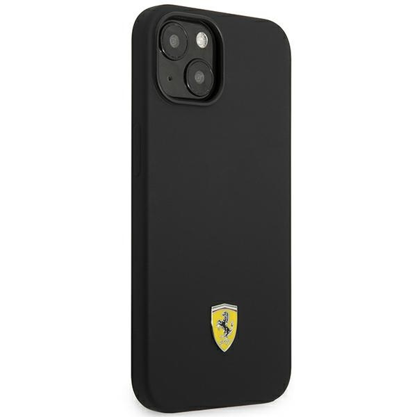 Ferrari FEHCP14SSIBBK iPhone 14 6.1" black/black hardcase Silicone Metal Logo