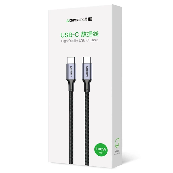 Ugreen US316 70428 USB-C - USB-C PD QC FCP Cable 100W 5A 480Mb/s 1.5m - Gray