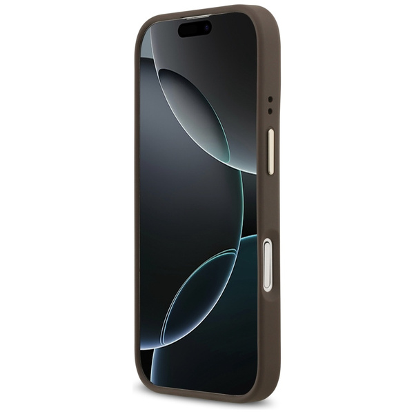 Etui Guess 4G Stripe MagSafe do iPhone   17 brązowy