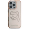 Etui Karl Lagerfeld IML Rhinestones Karl  Head do iPhone 16 Pro różowy
