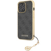 Guess GUHCP14LGF4GGR iPhone 14 Pro 6,1"szary/grey hardcase 4G Charms Collection