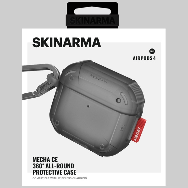 Etui Skinarma Mecha CE do AirPods 4      smoke