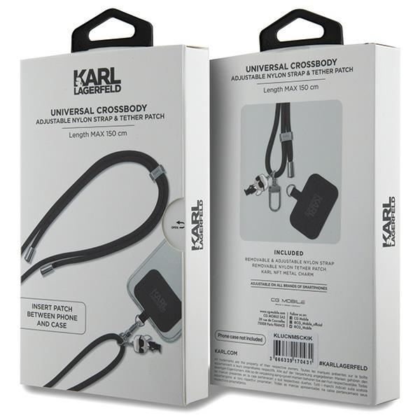 Pasek do telefonu Karl Lagerfeld CBDY Cord - czarny