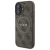 Guess GUHMP16SG4GFRW iPhone 16 6.1" brązowy/brown hardcase 4G Ring Classic Logo MagSafe