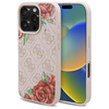 Guess GUHMP16LP4ROPEMCP iPhone 16 Pro    6.3" różowy/pink hardcase 4G Flowers Print MagSafe