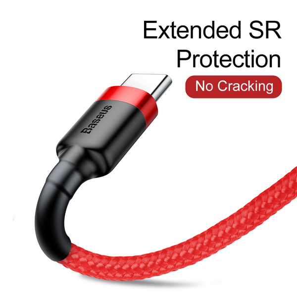 Kabel Baseus Cafule USB-A / USB-C QC 3.0 3A 0.5 m - czerwony