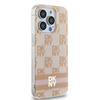 DKNY DKHMP15LHCPTSP iPhone 15 Pro6.1" różowy/pink hardcase IML Checkered Mono Pattern & Printed Stripes MagSafe