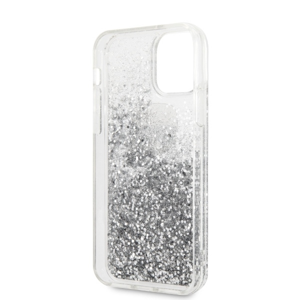 KARL LAGERFELD KLHCN61KCGLSL IPHONE 11 / XR 6,1" HARDCASE SREBRNY/SILVER GLITTER KARL&CHOUPETTE