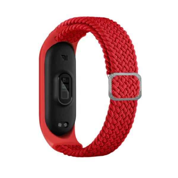 Beline pasek Mi Band 7/6/5 Textile czerwony/red