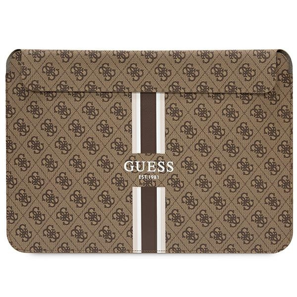 Guess Sleeve GUCS16P4RPSW 16" brązowy/brown 4G Printed Stripes