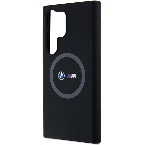 Etui BMW M Silicone Printed Ring MagSafe na Samsung Galaxy S24 Ultra - czarne