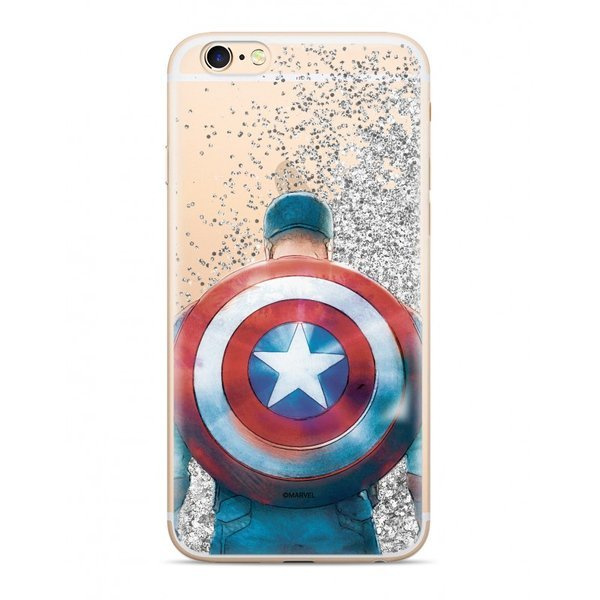 CASE LIQUID GLITTER MARVEL CAPITAN AMERICA 002 SAMSUNG GALAXY A10E