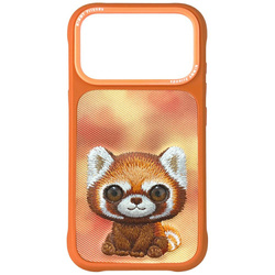 Etui Nimmy Big Eyed Pet 2.0 Raccoon do   iPhone 17 Pro pomarańczowy