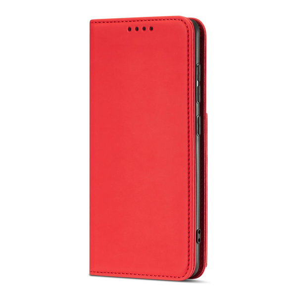 Magnet Card Case etui do Xiaomi Redmi Note 11 Pro pokrowiec portfel na karty kartę podstawka czerwony