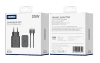 JELLICO wall charger EU25 PD 25W 1xUSB-C + cable USB-C - USB-C Black