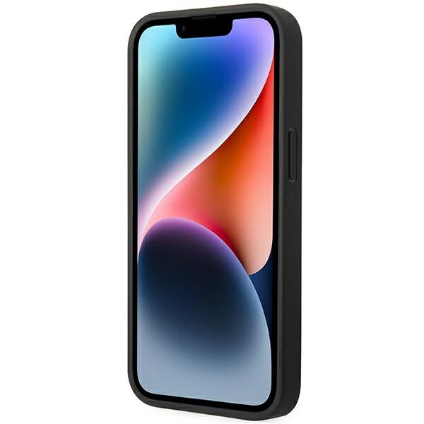 Etui BMW Leather Carbon na iPhone 14 Plus - czarne