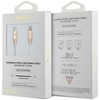 Guess GUCLLALRGDD kabel USB-C -Lightning 1.5m Fast Charging złoty/light gold Ebossed Logo