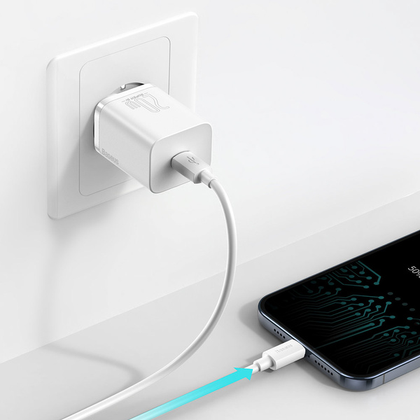 Baseus ładowarka sieciowa Super Si PD 20W 1x USB-C biała