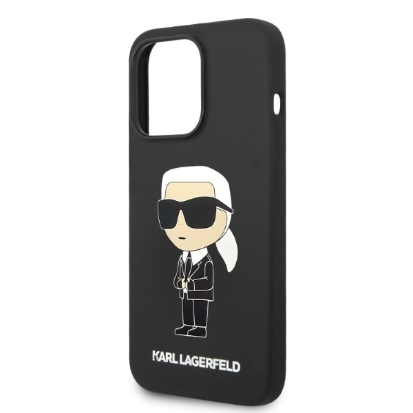 Karl Lagerfeld KLHMP14XSNIKBCK iPhone 14 Pro Max 6.7" hardcase black/black Silicone Ikonik Magsafe