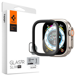 SPIGEN GLAS.TR SLIM PRO APPLE WATCH ULTRA (49 MM) BLACK TEMPERED GLASS