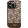 GUESS GUHMP14LHGCFSEW IPHONE 14 PRO 6.1" BRĄZOWY/BROWN HARD CASE GCUBE STRIPES MAGSAFE