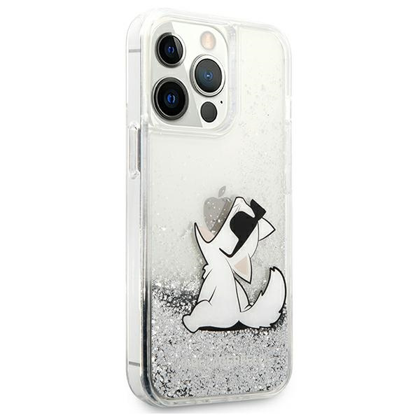 Karl Lagerfeld KLHCP13XGCFS iPhone 13Pro Max 6,7" srebrny/silver hardcase Liquid Glitter Choupette Fun