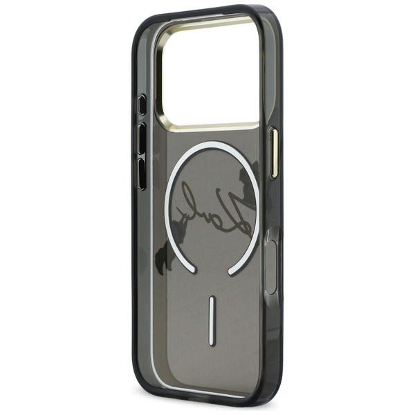 Etui Karl Lagerfeld IML Choupettes Karl  Script Logo MagSafe do iPhone 17 Pro czarny