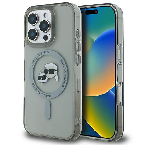 Karl Lagerfeld KLHMP16XHLSKCK iPhone Pro Max 6.9" czarny/black hardcase IML Metal Karl&Choupette Head MagSafe