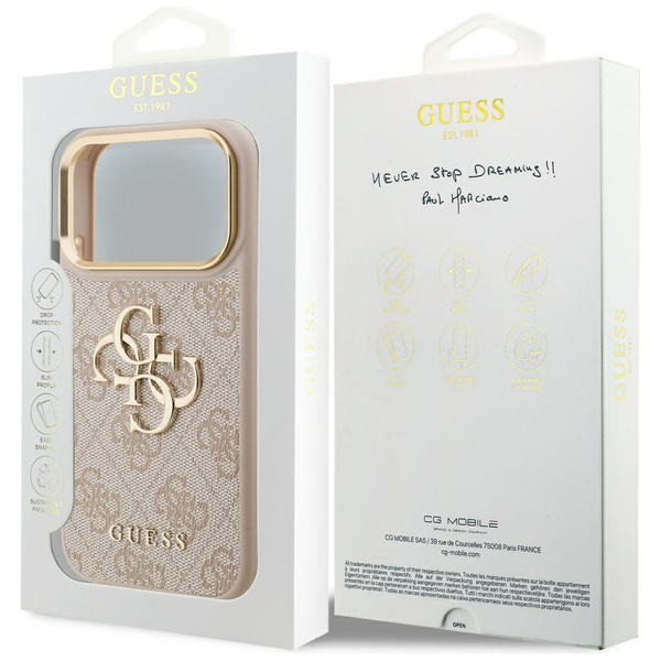 Etui Guess 4G Big 4G Classic Logo do     iPhone 17 Pro różowy złoty