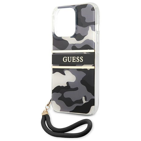 Guess GUHCP13XKCABBK iPhone 13 Pro Max6,7" czarny/black hardcase Camo Strap Collection