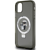 Etui Karl Lagerfeld Ring Stand Karl&Choupettte MagSafe na iPhone 11 / Xr - czarne