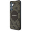 Etui Guess 4G Round Patch Classic Logo   MagSafe do Samsung Galaxy S25+ brązowy